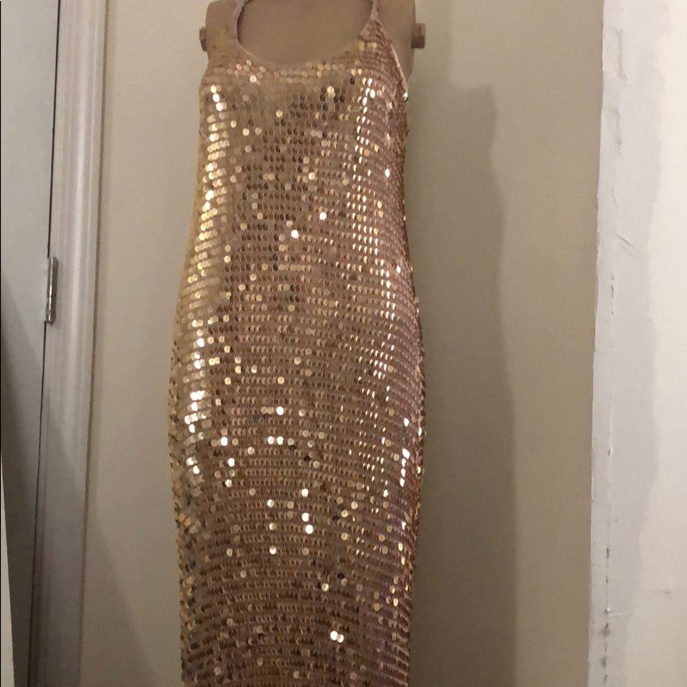 SPARKLES!! Gold color says XL, but size 10 snugly - Picture 3 of 6
